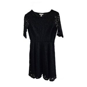 white christmas dresses Women's Petite Lace Pom-Pom Dress – Online Warehouse Sale main image 1
